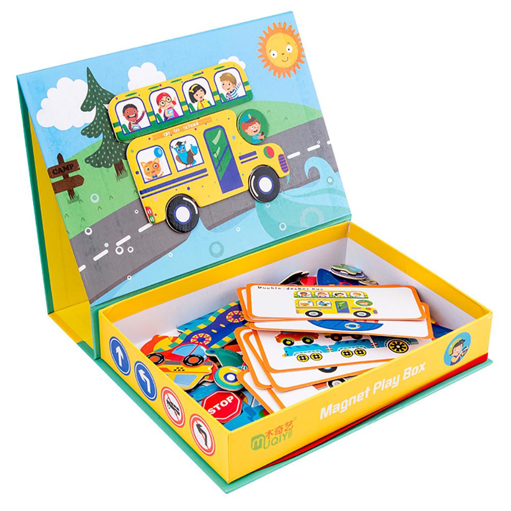 Educatieve Puzzel Speelgoed Magnetische Transport Oceaan Building Puzzel Cadeaus voor Jongens en Meisjes