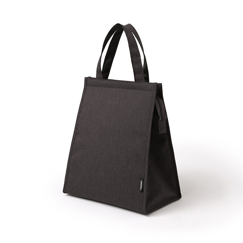 tragbare Isolierte Mittagessen Box Tote Isoliert Tasche Tote Picknick Tasche Mittagessen Tasche Abendessen Behälter Schule Eis Pack Lagerung tasche: black / small