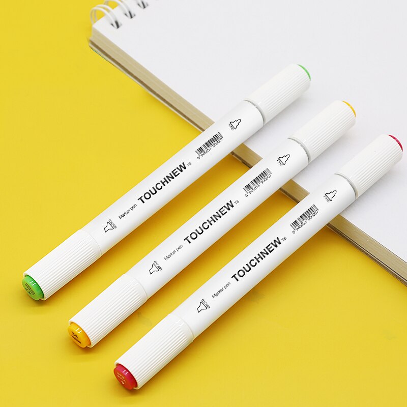 TOUCHNEW T8 12/30/40/60/80 Colors Set Sketching Markers Drawing Pen Set with Dual Tip Brush Pens for Manga School Color Pen