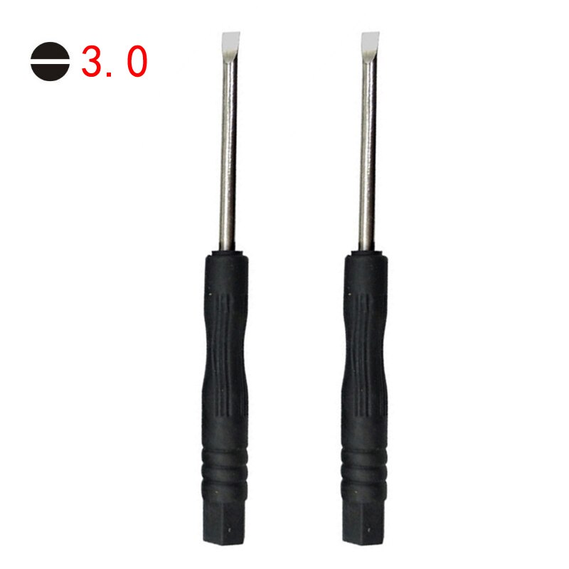 Destornillador plano de Micro Cruz Phillips 5 uds Mini 1,5 2,0 3,0 para herramienta de Reparación de PC de teléfono móvil: Flat 3.0