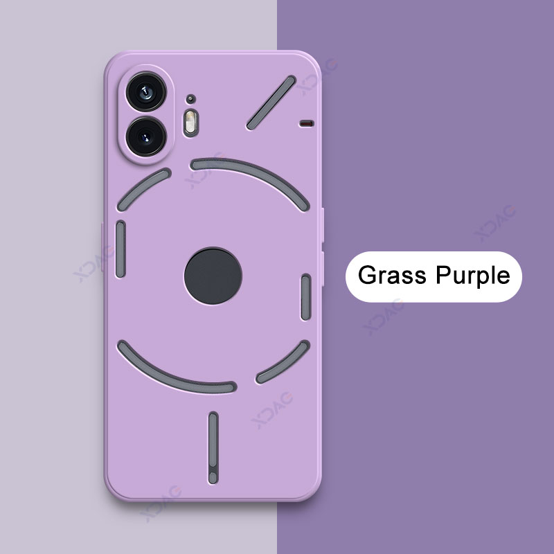 Luxuriöse weiche zweilagige Abdeckungen für Nothing Phone 1 2 NothingPhone1 NothingPhone2 5G Kameraschutz, quadratische Flüssigsilikonhülle: Lavendel / Für iphone 16 pro