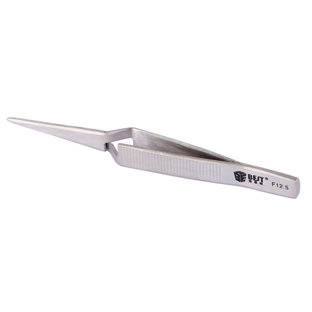 Roestvrijstalen pincet met omgekeerde werking, bst -f12.5 pincetten met omgekeerde werking, puntkop, antimagnetische clip, onderhouds- en reparatiegereedschap