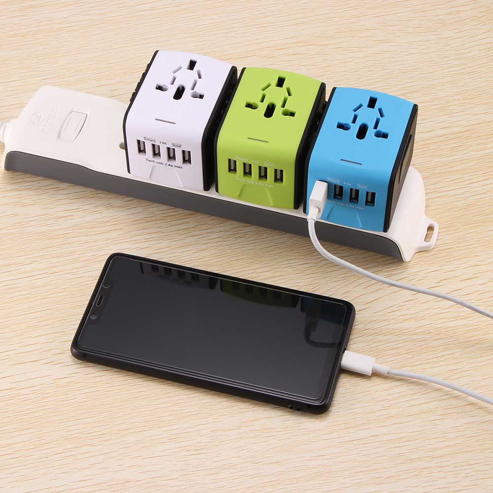Plug Adaptor Travel Adapter Universal Power Adapter Charger For US UK Wall Electric Plugs Sockets Converter 4 Part USB Charger