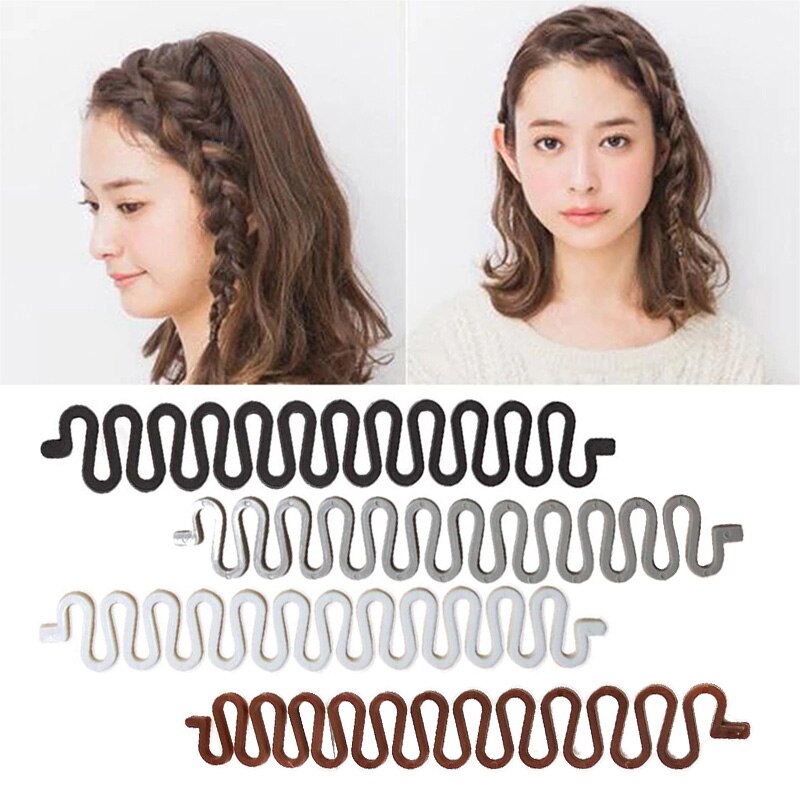 Lady French Hair Braiding Tool Weave Braider Roller Hair Twist with Hook Edge Curler Styling Tool DIY Accessories Hairpin Tool