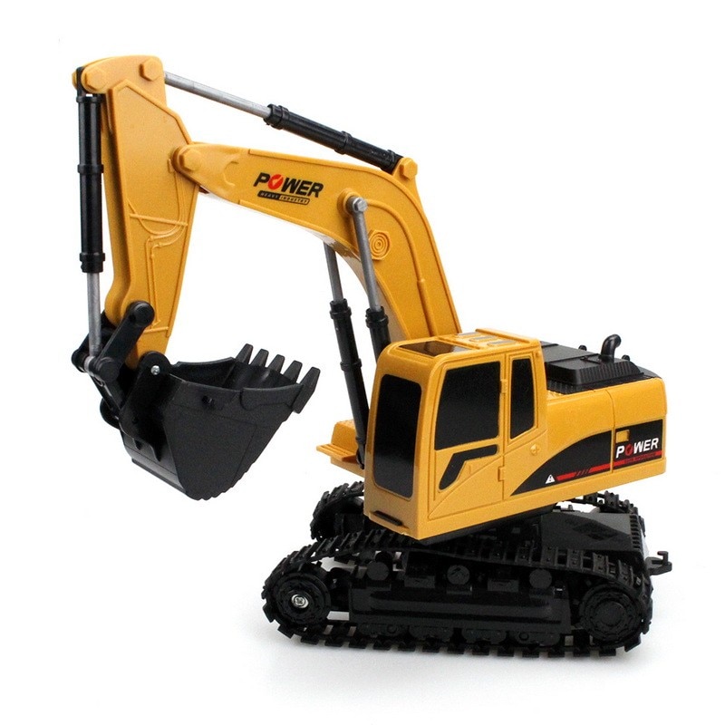 6 Channel Remote Control Excavator Rechargeable Toy Construction Tractor With Light toys