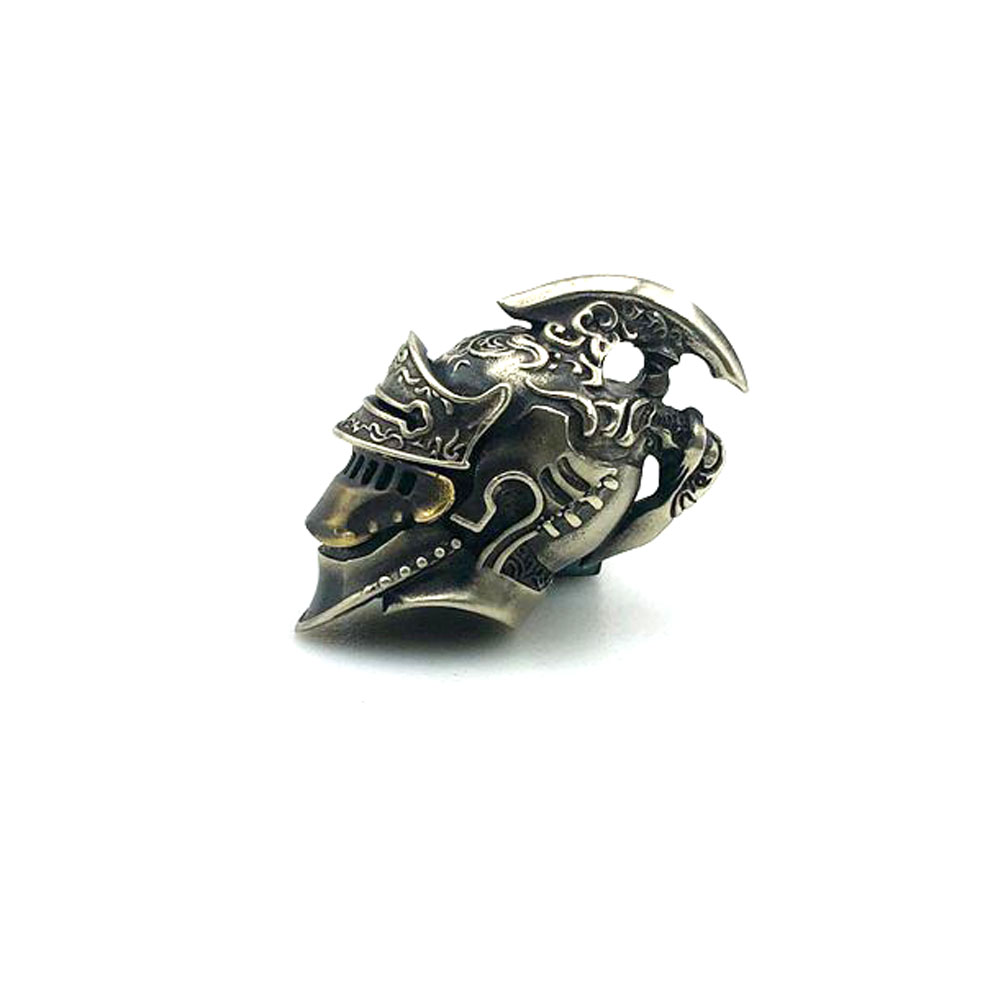 Cordón tejido de cuentas de latón para casco de caballero romano, llavero DIY, colgante, accesorios de joyería EDC, herramienta para exteriores, colgante de Paracord