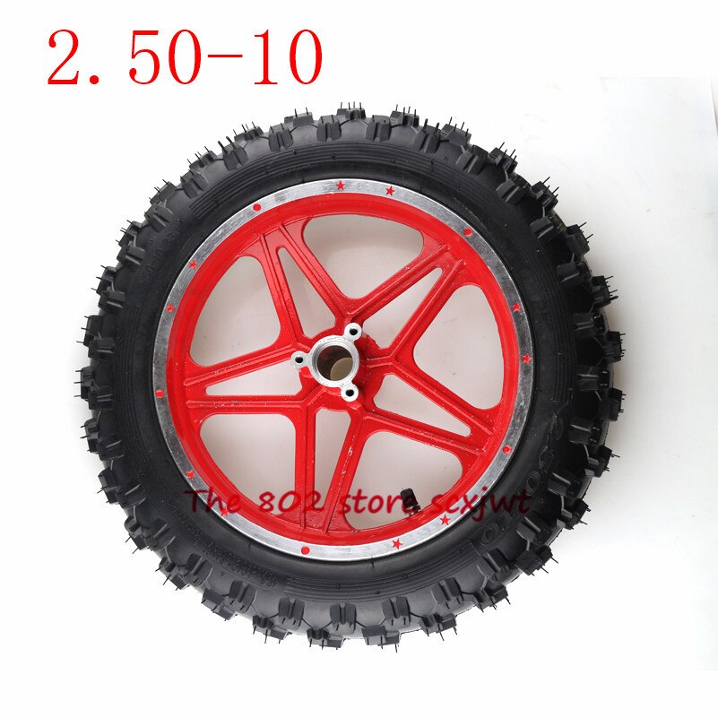 Rubber Motorcycle Tyre 2.50-10 Inner Tube Outer Trye,front and Rear Wheel ,wheel Hub