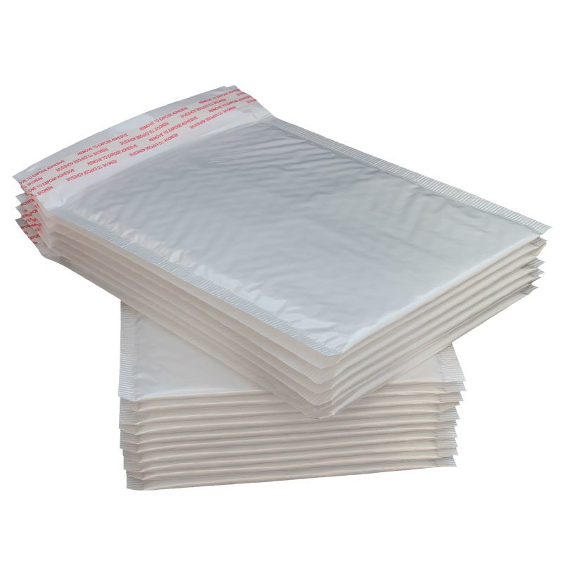 10 teile/los 11*13cm Kunststoff Weiß Schaum Umschlag Tasche Werbungen Aufgefüllte Umschlag mit blasiert Versenden Tasche wickeln Lagerung