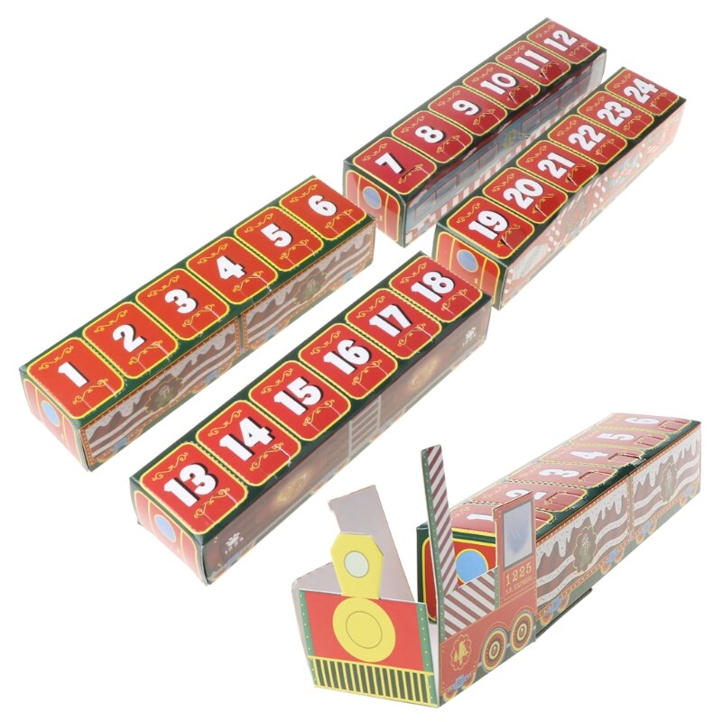 Train en papier elfe de noël, jouets de dessin animé, décorations, pour enfants