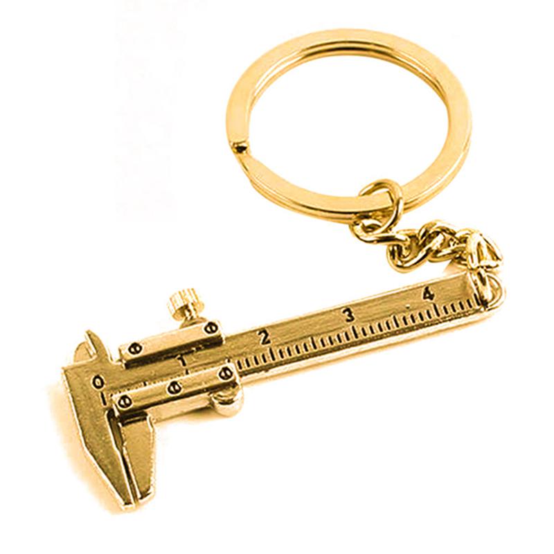 Porte-clés outils de mesure | Mini pied à coulisse 0-4cm Portable 0-4cm outil de mesure et de mesure pour anneau de clé, outil de mesure de couture 1 pièce: Golden