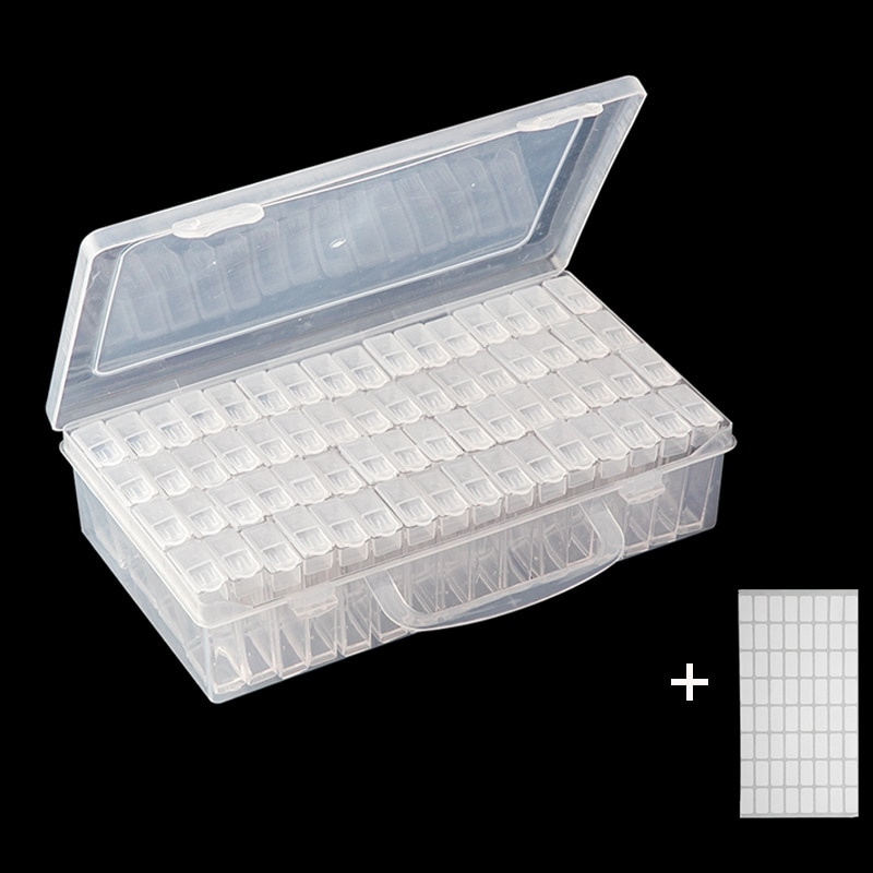 64/28 Grids 5d Diamond Painting Accessories Storage Box Diamond Painting Drill Storage Box Transparent Container
