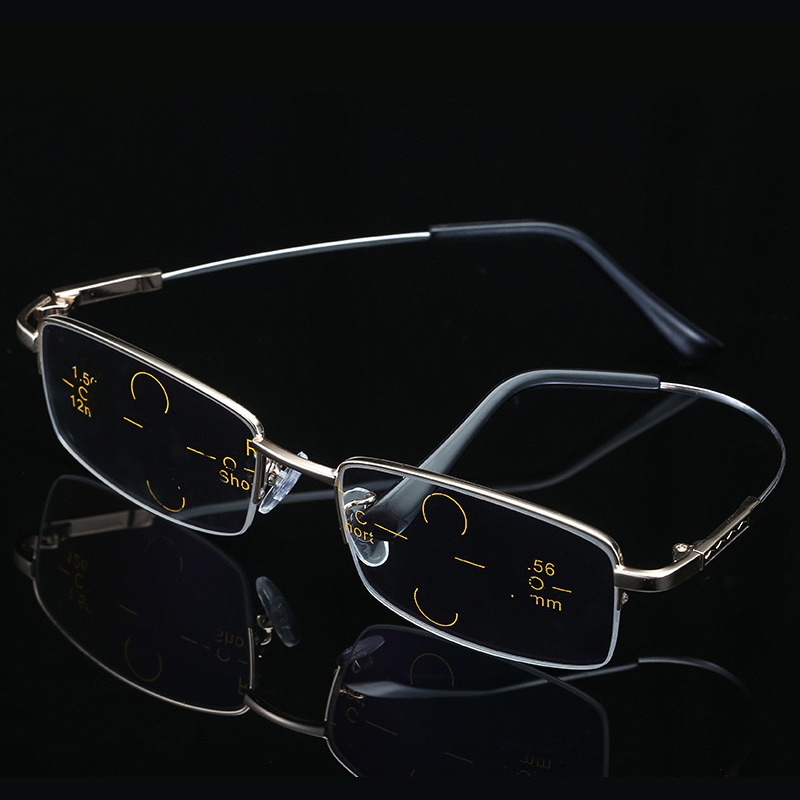 Progressive Multifocal Reading Glasses Men Memory Titanium Anti blue light Transition myopia Hyperopia Presbyopia Woman BS-1003