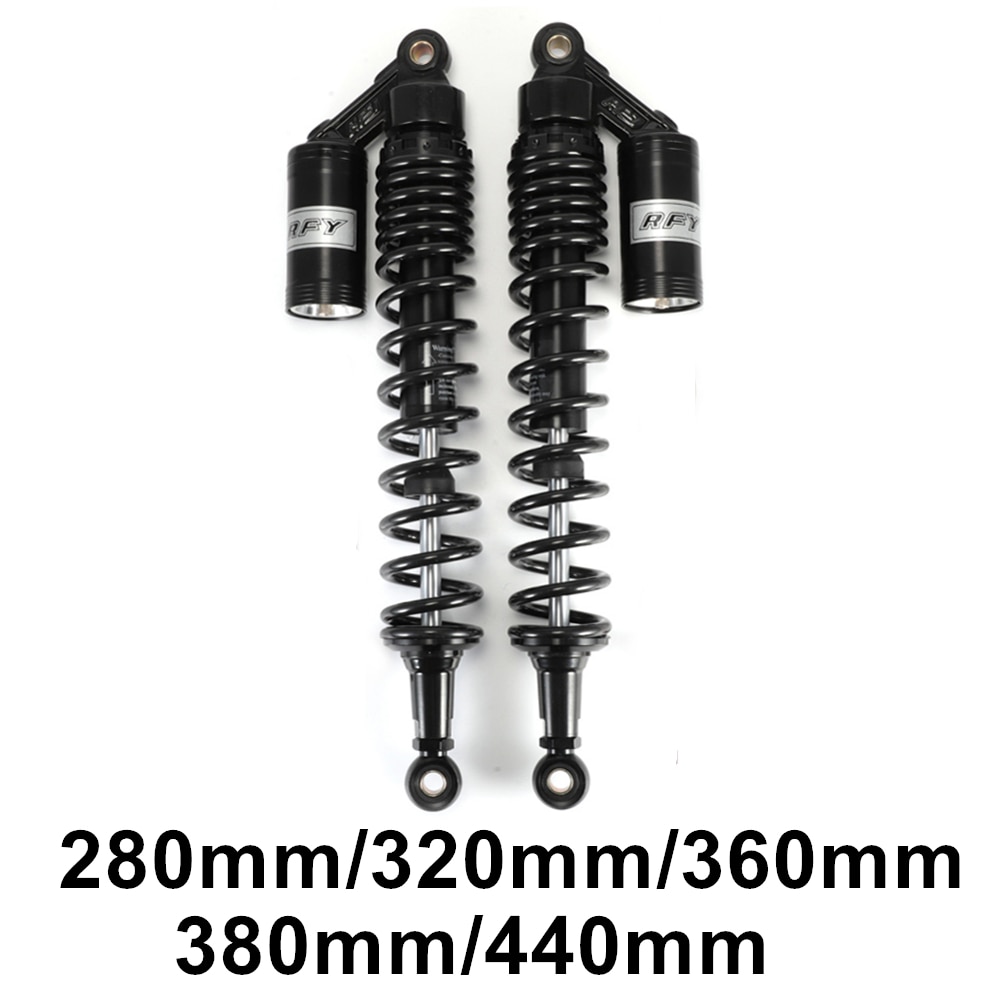 Amortiguador para moto, suspensión trasera, ATV, Quad Scooter, Motor de bicicleta tierra D30, negro, 280mm, 320mm, 360mm, 380mm, 440mm