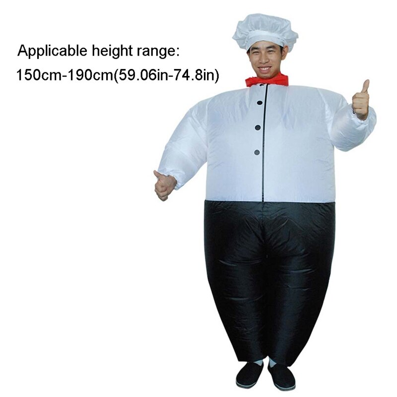 Sumo Wrestler Costume Cosplay Funny Chef Inflatable Suits Adult Blow Up Outfit M89C