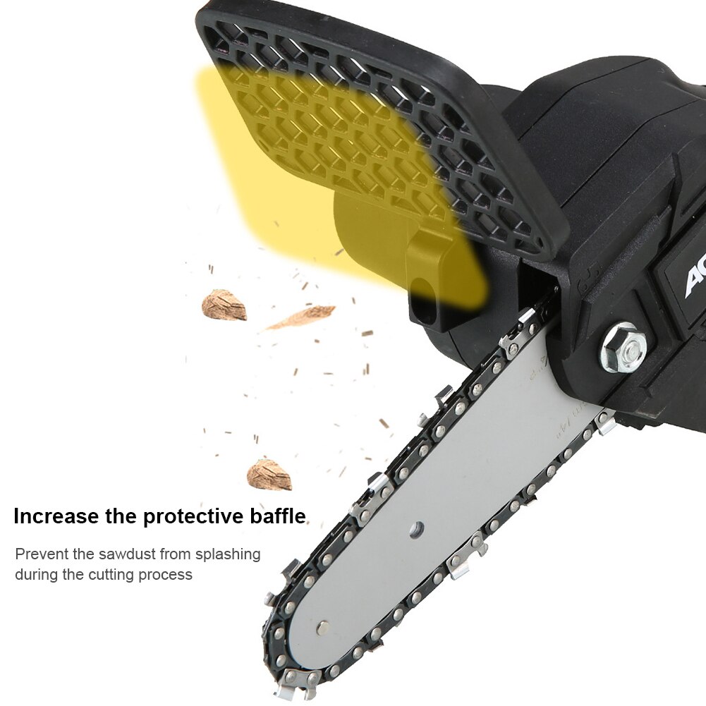 550W Chainsaw Rechargeable Chainsaw Small Handheld Chainsaw Woodworking Pruning Saw One-handed Saw Wood Garden Tool