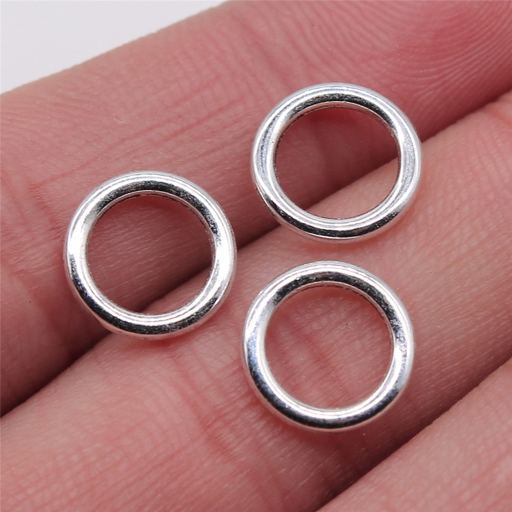 WYSIWYG 15 teile/los 12x12mm Schmuck, sterben Diy Handgemachten Handwerk Charme Antike Silber Farbe Kreis Anschluss Charme