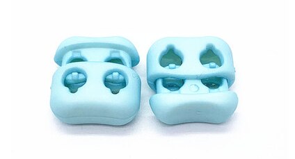 Bouchon à bascule de verrouillage en plastique, 20 pièces, 16x17mm, multicolore, Double trous (dia.4 mm), accessoires pour vêtements: color 9