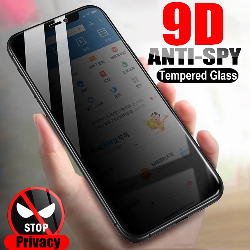 9D Privatsphäre Gehärtetem Glas Für iPhone 12 11 Pro Max 12 11 Pro X XS XS Max Bildschirm Glas Für iPhone 11 12 12 Mini XR 8 7 Plus 7 8