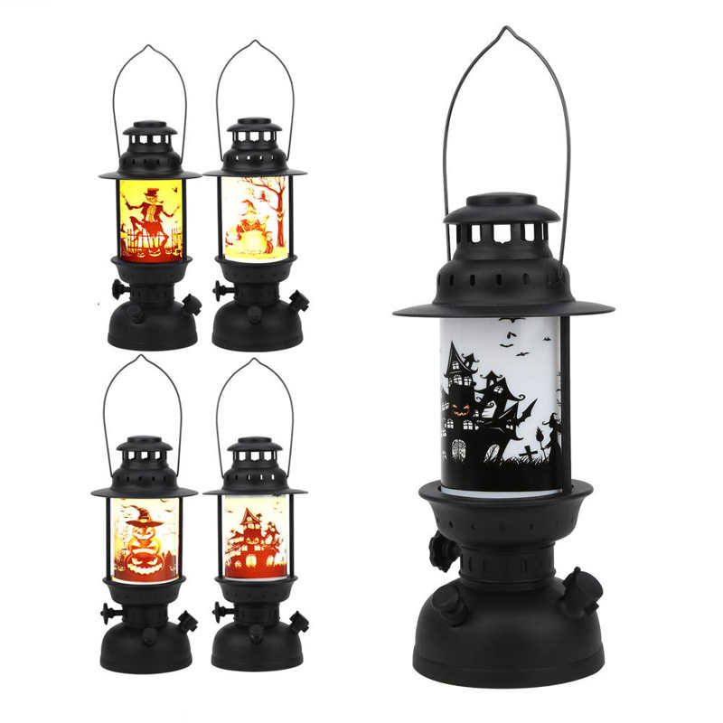 Halloween Lantern Hand Held Pendant Halloween Party Decoration Flame Light