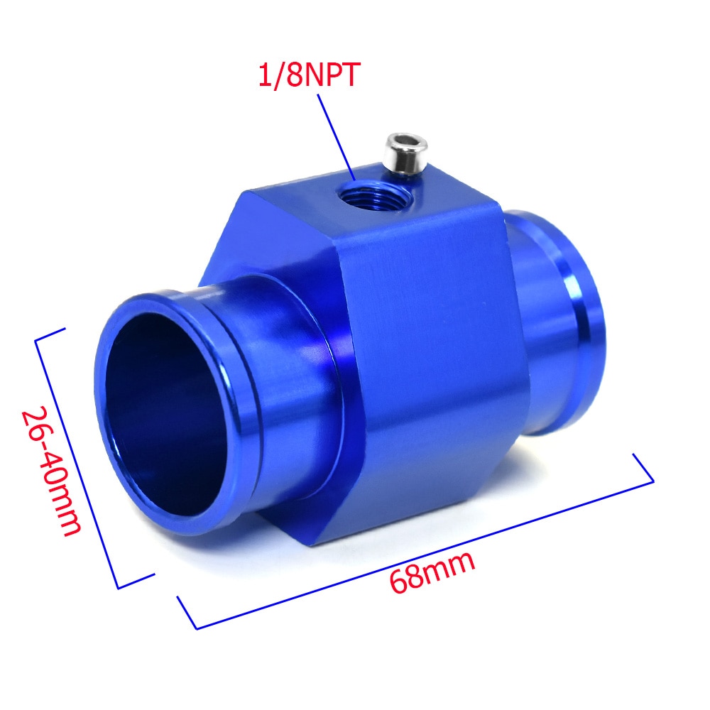1/8NPT Water Temp Sensor Temp Radiator Water Temp Joint Pipe Sensor 26mm 28mm 30mm 32mm 34mm 36mm 38mm 40mm Hose Adaptor Sensor