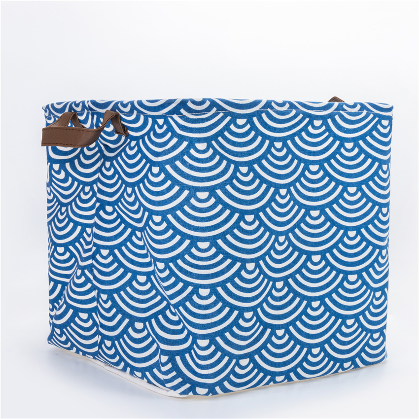 Cube Folding Cotton Linen Fabric Storage Box Clothes Toys Storage Basket For Toys Organizer Home Laundry Basket With Handle: 14