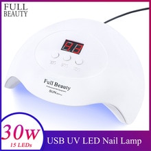 30W Nail Led Lamp Voor Curing Gel Polish Snel Droog Nail Droger Met 30 S/60 S/90 S Timing Lcd Usb Manicure Nail Art Lamp Zon X7Plus