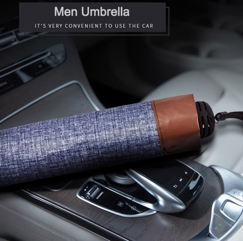 Paraguas de para hombres plegable a prueba de viento Anti-UV masculino Parasol chico portátil lluvia paraguas para hombre