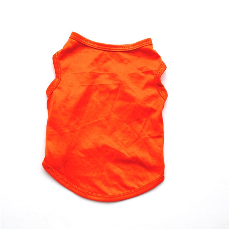 Comfortabele kleding voor huisdieren, dun shirt, kleding voor huisdieren, t-shirt effen kleur, doe-het-zelf print vest, schattige kleine kleding voor huisdieren, outfits, leveranciers: Oranje / M