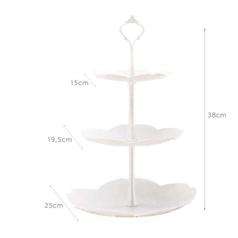 3 Tier Taart Staan Afternoon Thee Bruiloft Platen Party Servies Bakvormen Plastic Lade Display Rack Cake Decorating Gereedschap: 1