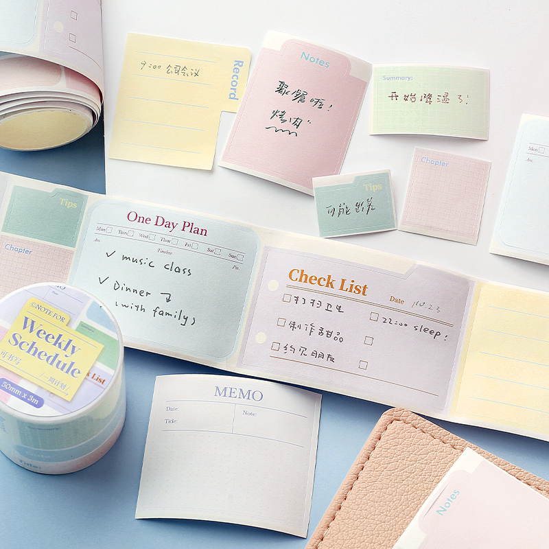 3M Dialog Label Washi Tapes Decoration Scrapbooking DIY Collage Album Diary Weekly Schedule Stickers Masking Tape Stationery