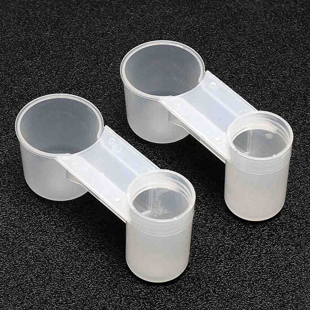 Practical Plastic Water Drinker Cup Feeder Drinking Bowl for Bird Pigeons Parrot Bird Parrot Starling Dove Double Mouth Drinker