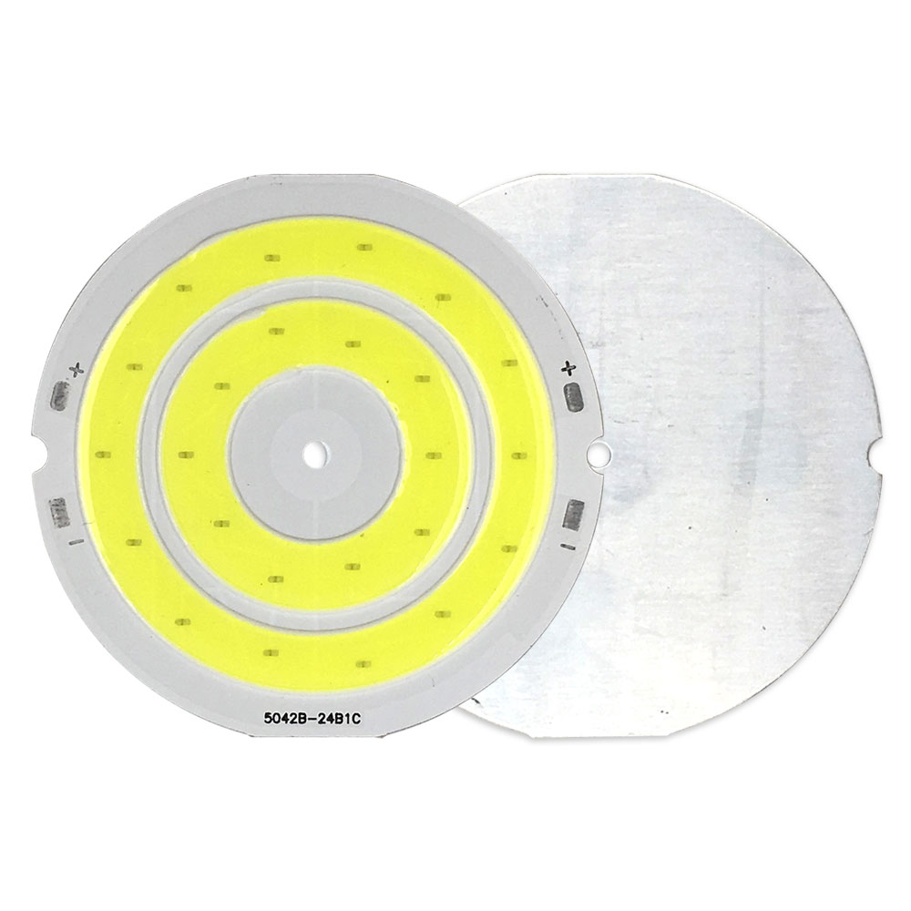 Luz LED de 3V, 50mm de diámetro, Chip COB redondo, lámpara LED de doble anillo, bombilla LED de 3,7 V y 5W para luces de trabajo DIY, iluminación de decoración del hogar