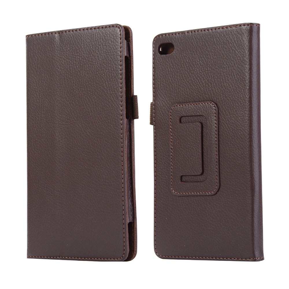 Slim litchi flip stativ pu læder cover funda etui til lenovo tab 7 essential/tab 4 7 essential tb -7304f/ n/x tablet + film + pen
