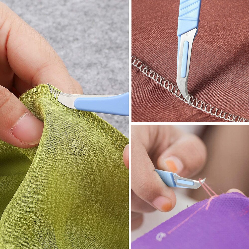 3/6/9Pcs Sewing Seam Ripper Thread Seam Remover Stitch Unpicker Thread Cutter Tool for Sewing Needlework Trimming Scissors Tool