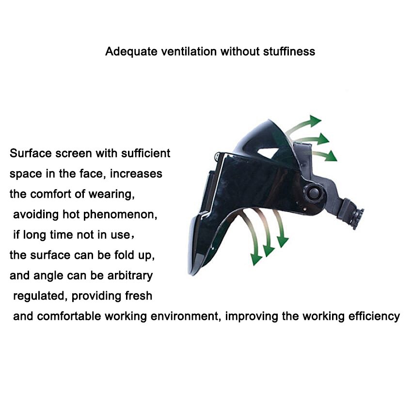 Half helmet constant of non darkening welding mask