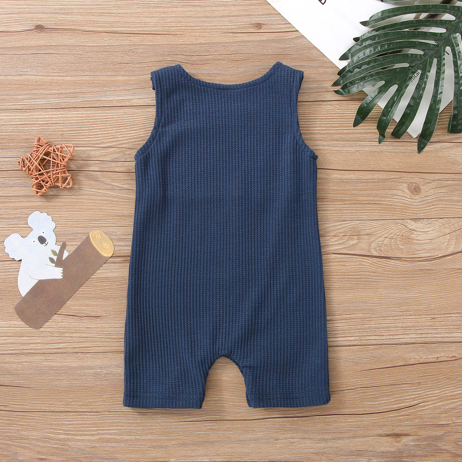 0-18M Baby Boy pagliaccetto senza maniche girocollo dinosauro stampato abbottonato pantaloni corti body per abbigliamento estivo per bambini