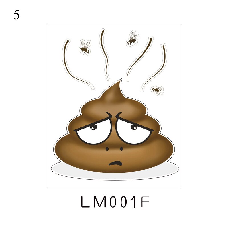 Cute Funny Poop Silhouette Toilet Stool Sticker For Bathroom Toilet Decor Removable Waterproof Wallpaper Wall Decals Home Decor: LM001F