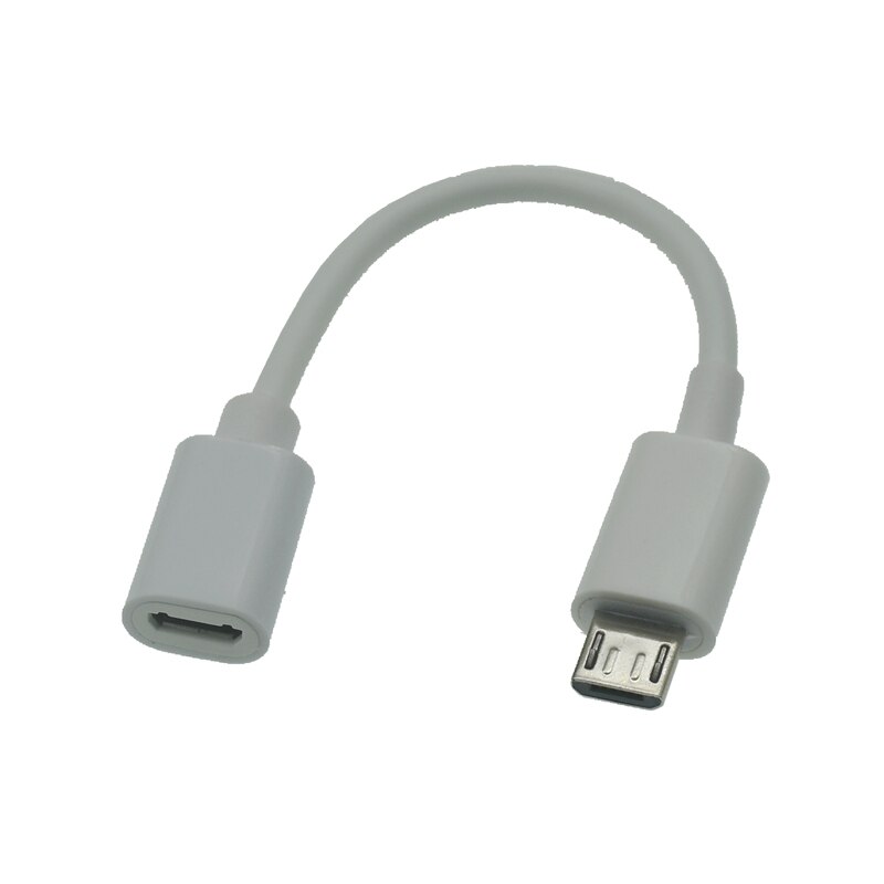 Full Connection 5Pin Micro USB Male To Female USB2.0 Short Data Charging OTG Cable Converter Extension Adapter 10cm 25cm 1.5m 2m: white / 100CM