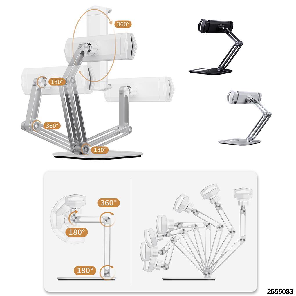 Metal desk phone holder stand for iphone, ipad, xiaomi, macbook, samsung, xiaomi, huawei, laptop, notebook support