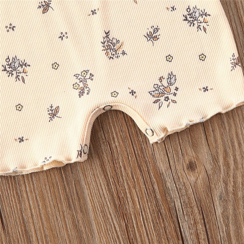 Atmungsaktive Kleinkind ärmellos Spielanzug Sommer Süße Stil Baby Jungen Mädchen Blumen- Werk Druck Kreuz Nacken Riemen Strumpf Gesamt