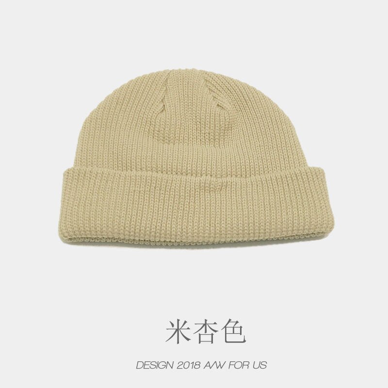 Unisex huer strikkede hue kvinde beaines til vinter åndbar mænd gorras simpel hat varm solid afslappet dame #39 dame hue: Læderhat-beige