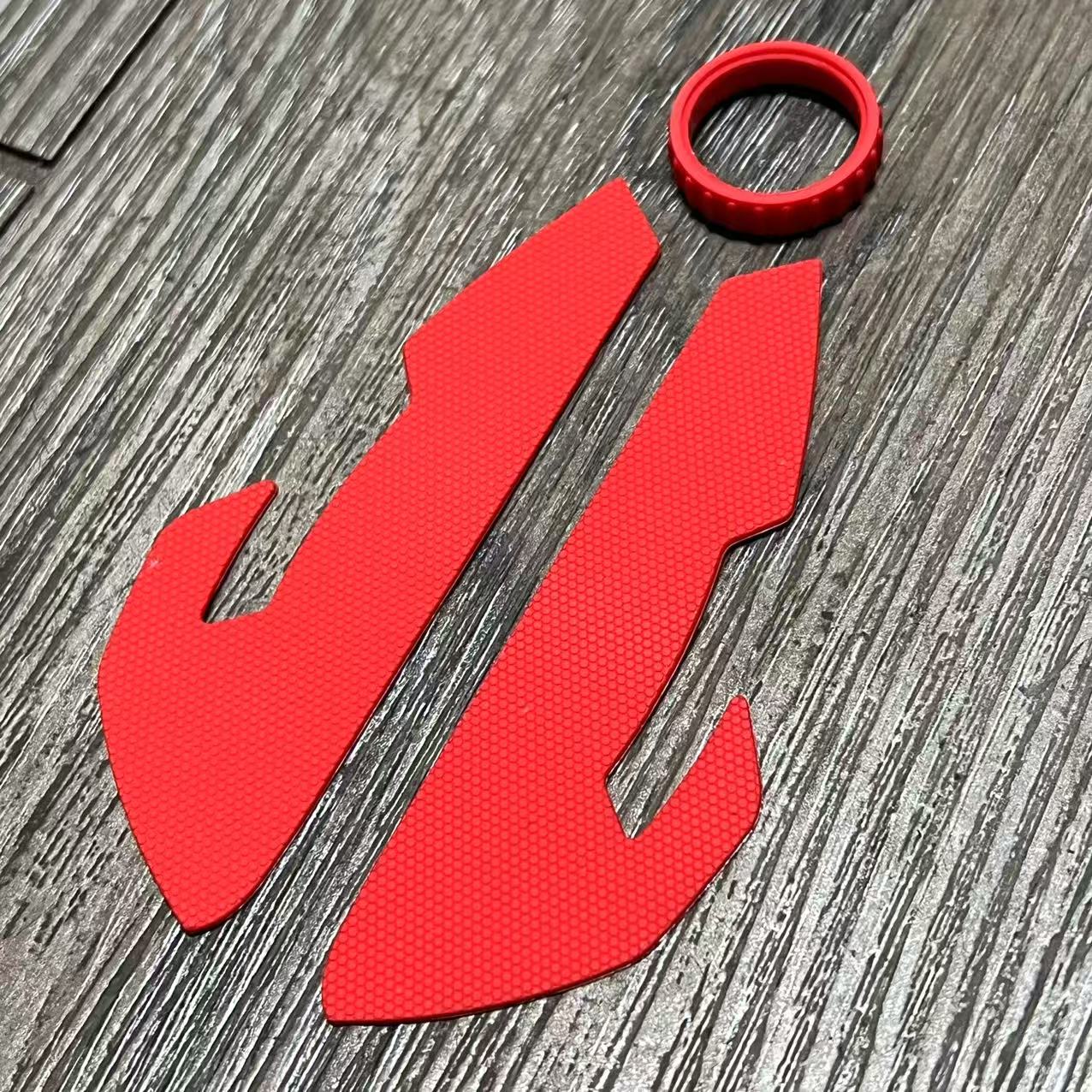 Original seitlich rutschfest für Razer Viper Ultimate kabellose Mäuse mit 3M-Aufkleber, Ersatz-Ersatzteilen, Kunststoffrolle: Rot