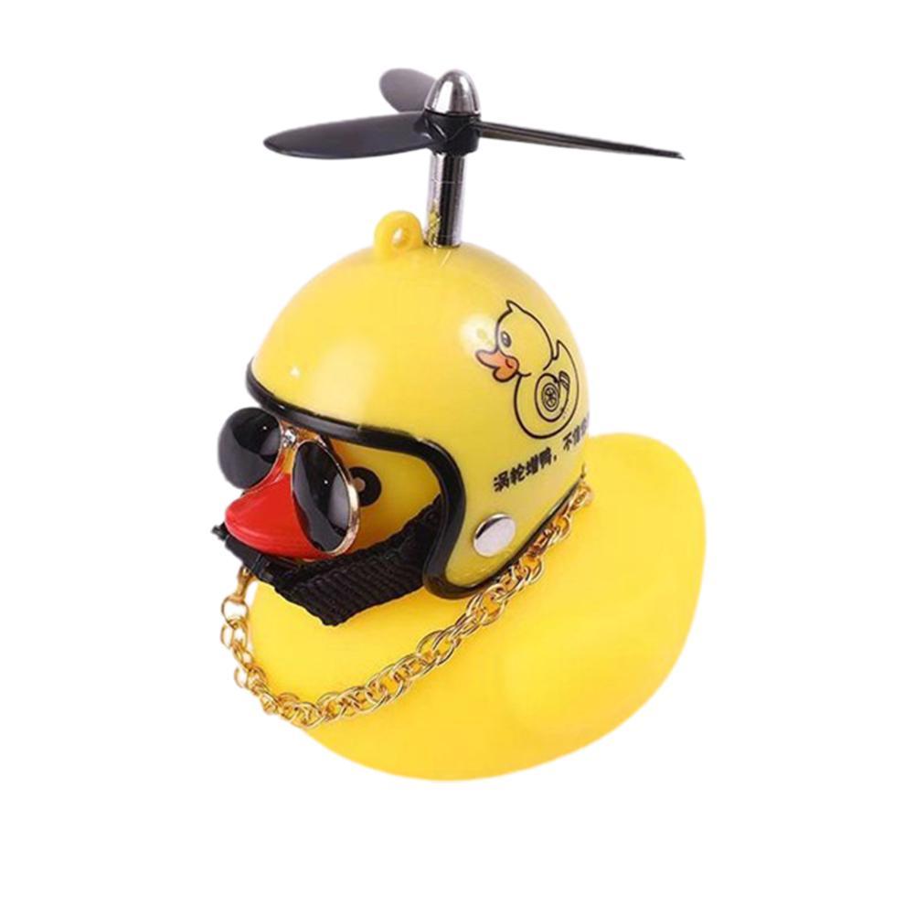 Auto Accessoires Kleine Gele Eend Auto Accessoires Kleine Gele Eend Dragen Een Helm Auto Achteruitkijkspiegel Auto Interieur Decorati