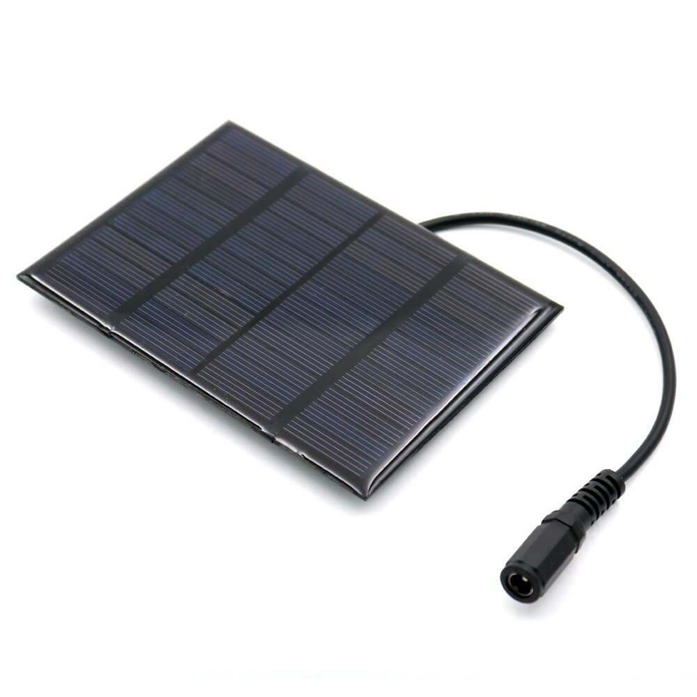 Solar Panel 1.5/2/3/4.2/5/7W 12V Transparent Poly Cell Module 9.6V 11.1V 26650 18650 3.2V 3.7V Battery Connector DC 5.5*2.1 plug