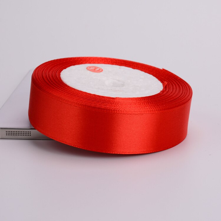 Red Satin Ribbon 25 Yards 6mm-75mm Packing Material DIY Bow Craft Decor Wedding Party Decor Wrapping Scrapbooking Supplies: 25mm Red
