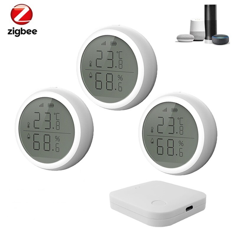 Tuya ZigBee Smart Home Temperature And Humidity Sensor With LCD Screen Works With Home Assistant and Tuya Zigbee Hub