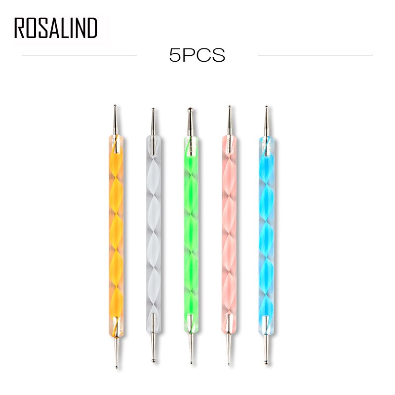 ROSALIND Nail Brush 20Pcs/Set Nail Brushes Set Dotting Painting Drawing Nail Art Tools Polish Brush Pen nails manicure