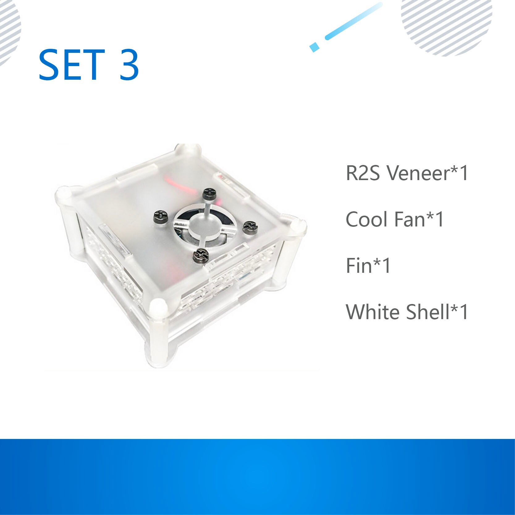 NanoPi R2S Oficial metal shell OpenWrt system RK3328 mini router dual gigabit port 1GB of large memory: Bundle 4