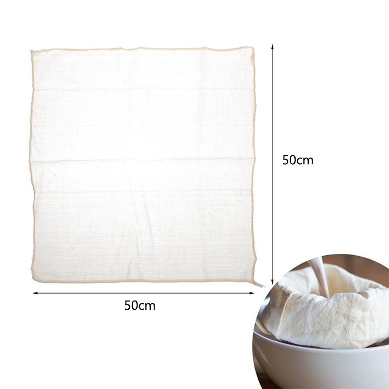 1pcs Large Cotton Gauze Cheesecloth Fabric Reusable Muslin Cloth for Straining, Cooking, Tofu ,Cheesemaking, Baking: light yellow