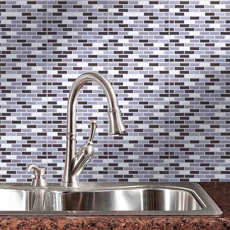 3D Zelfklevende Wandtegels Slimme Tegels Glitter Mozaïek Zelfklevende Tegels Mozaïek 9-Inch x 9-Inch backsplash voor Badkamer